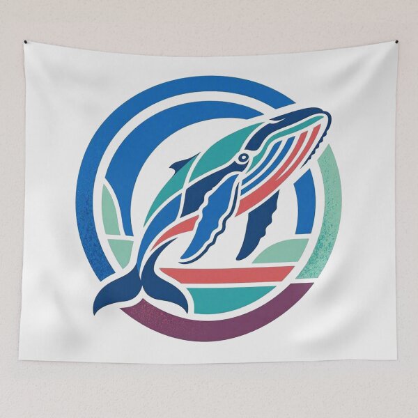 Item preview, Majestic Blue Whale Ocean Wave Graphic designed and sold by Owcomm.
