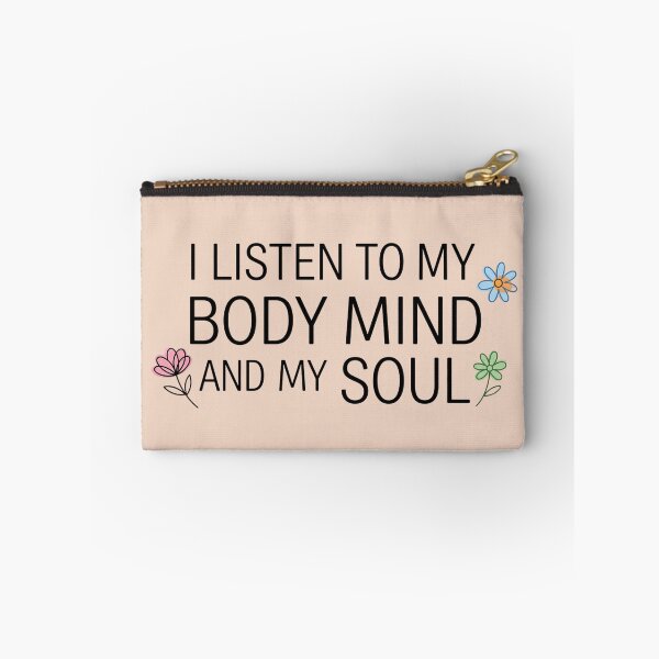 Item preview, I Listen To My Body Mind And My Soul - Floral Wellness Gift - self love affirmation designed and sold by MarJul.