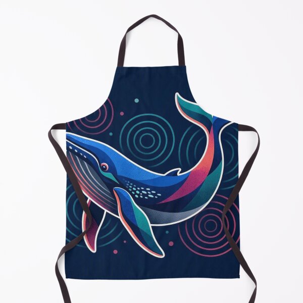 Item preview, Colorful Blue Whale Geometric Ocean Waves designed and sold by Owcomm.