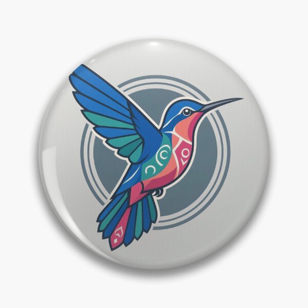 Item preview, Colorful Geometric Hummingbird Bird Art Print designed and sold by Owcomm.