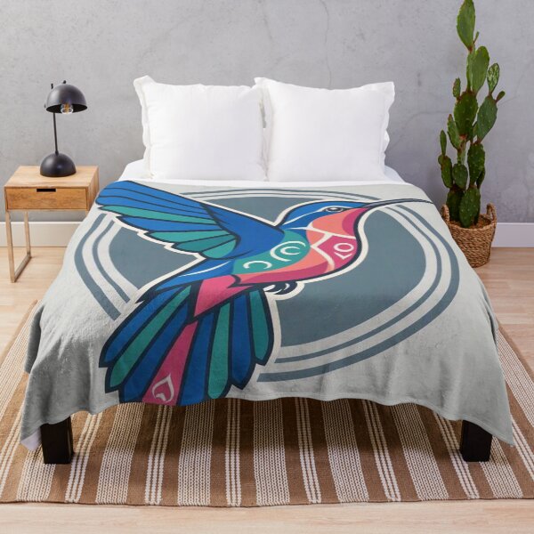 Item preview, Colorful Geometric Hummingbird Bird Art Print designed and sold by Owcomm.