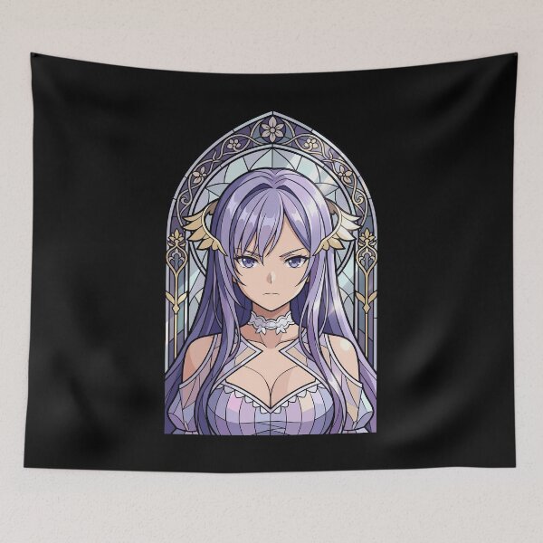 Item preview, Quinella Sword Art Online Violet Angelic Stained Glass Waifu Portrait designed and sold by mildaclairmo.