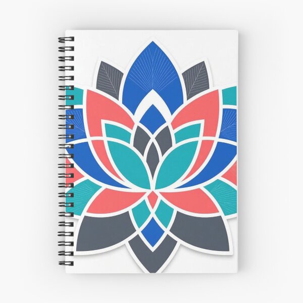 Item preview, Geometric Lotus Flower Mandala Vibrant Blue and Red designed and sold by Owcomm.