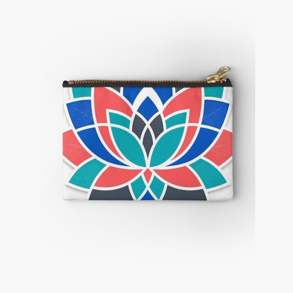 Item preview, Geometric Lotus Flower Mandala Vibrant Blue and Red designed and sold by Owcomm.