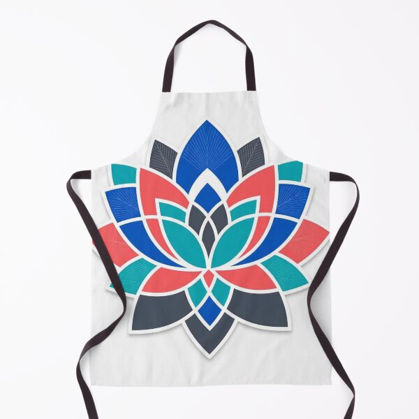 Item preview, Geometric Lotus Flower Mandala Vibrant Blue and Red designed and sold by Owcomm.