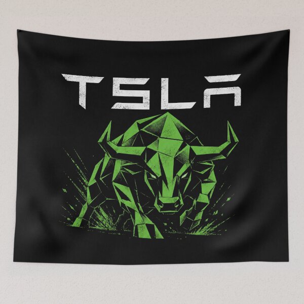 Item preview, TSLA Bull Run Stock Trader Design designed and sold by TEEJAMBOREE.