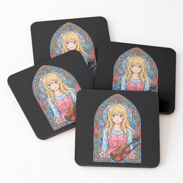 Item preview, Kaori Miyazono Your Lie In April Spring Violin Stained Glass Smile designed and sold by mildaclairmo.