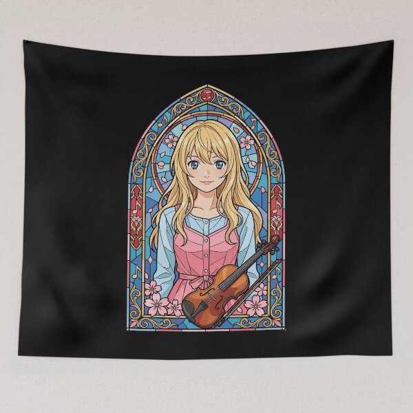 Item preview, Kaori Miyazono Your Lie In April Spring Violin Stained Glass Smile designed and sold by mildaclairmo.