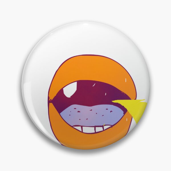 Item preview, Creepy Orange Face Spitting Yellow Fire designed and sold by Oddity-Palette.