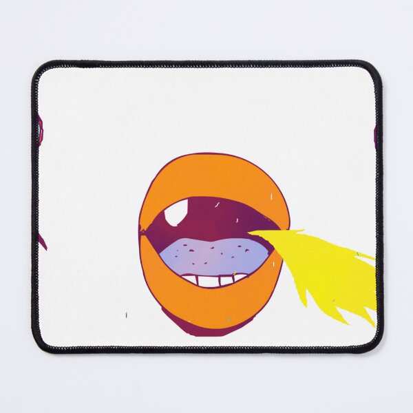 Item preview, Creepy Orange Face Spitting Yellow Fire designed and sold by Oddity-Palette.