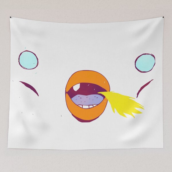 Item preview, Creepy Orange Face Spitting Yellow Fire designed and sold by Oddity-Palette.