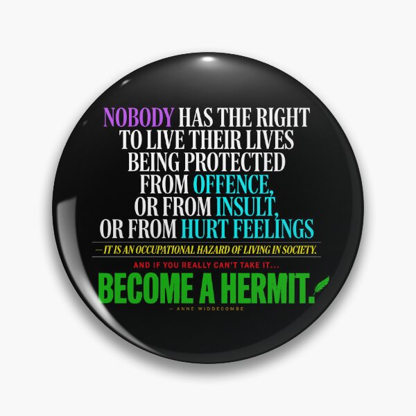 Item preview, Become a Hermit - Landscape White Text designed and sold by Swags.