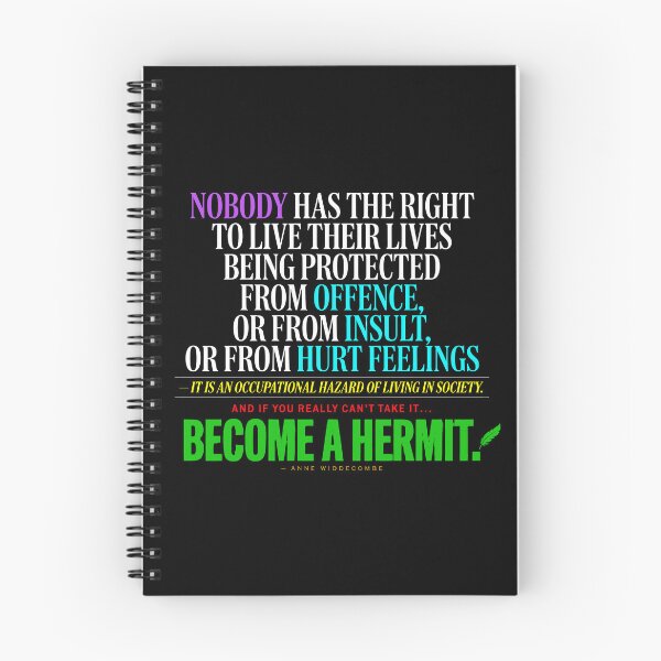 Item preview, Become a Hermit - Landscape White Text designed and sold by Swags.