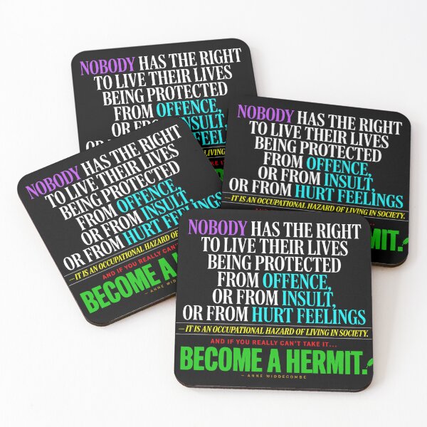 Item preview, Become a Hermit - Landscape White Text designed and sold by Swags.