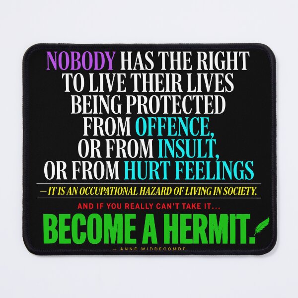 Item preview, Become a Hermit - Landscape White Text designed and sold by Swags.