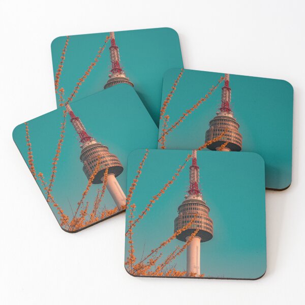 Item preview, N Seoul Tower with Golden Spring Branches designed and sold by Nightwindow.