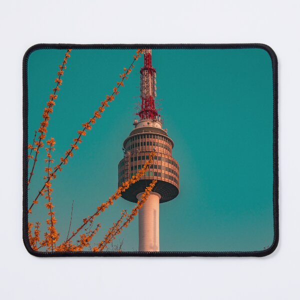 Item preview, N Seoul Tower with Golden Spring Branches designed and sold by Nightwindow.