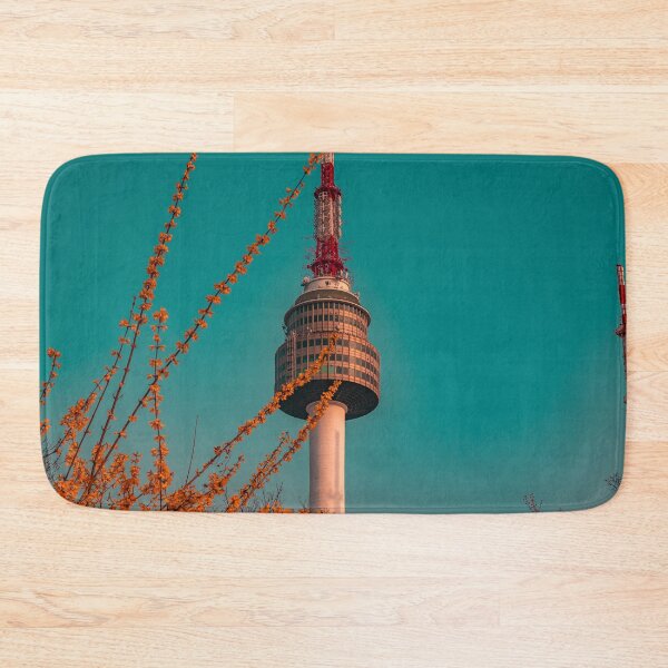 Item preview, N Seoul Tower with Golden Spring Branches designed and sold by Nightwindow.