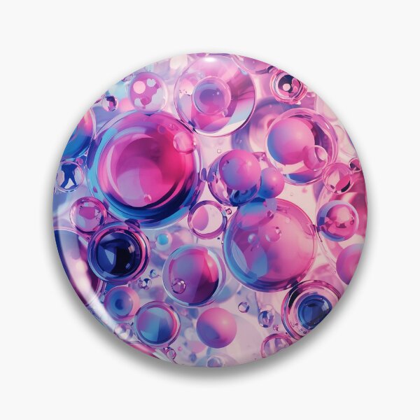 Item preview, Pink & Blue Crystal Bubbles – Dreamy Colorful Abstract Pattern designed and sold by IMuDesigner.