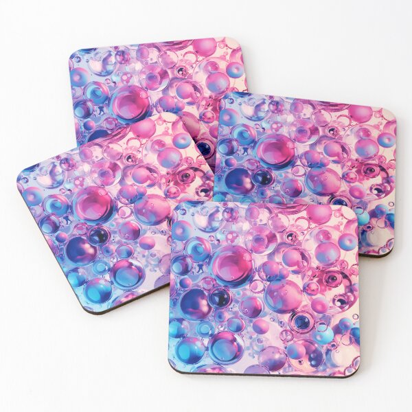 Item preview, Pink & Blue Crystal Bubbles – Dreamy Colorful Abstract Pattern designed and sold by IMuDesigner.