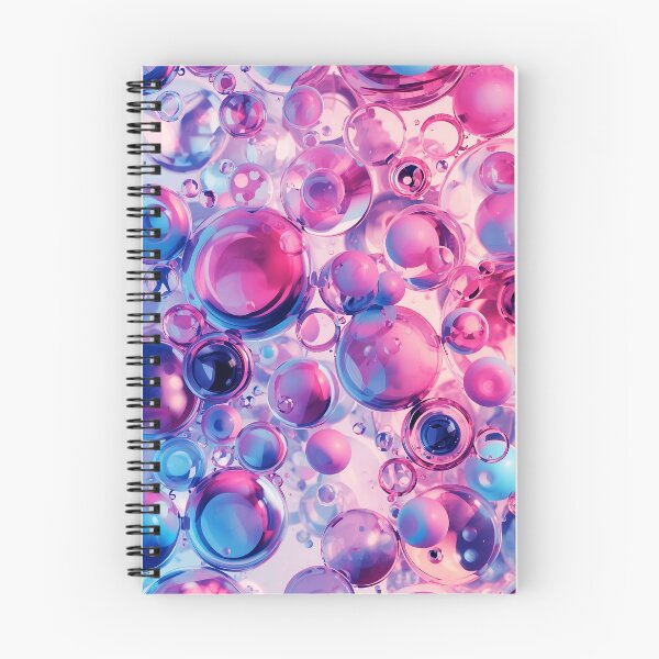 Item preview, Pink & Blue Crystal Bubbles – Dreamy Colorful Abstract Pattern designed and sold by IMuDesigner.