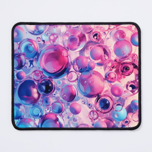 Item preview, Pink & Blue Crystal Bubbles – Dreamy Colorful Abstract Pattern designed and sold by IMuDesigner.
