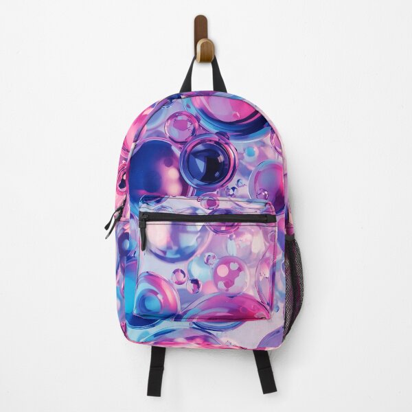 Item preview, Pink & Blue Crystal Bubbles – Dreamy Colorful Abstract Pattern designed and sold by IMuDesigner.