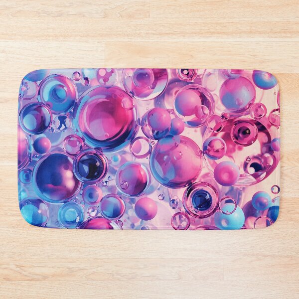 Item preview, Pink & Blue Crystal Bubbles – Dreamy Colorful Abstract Pattern designed and sold by IMuDesigner.