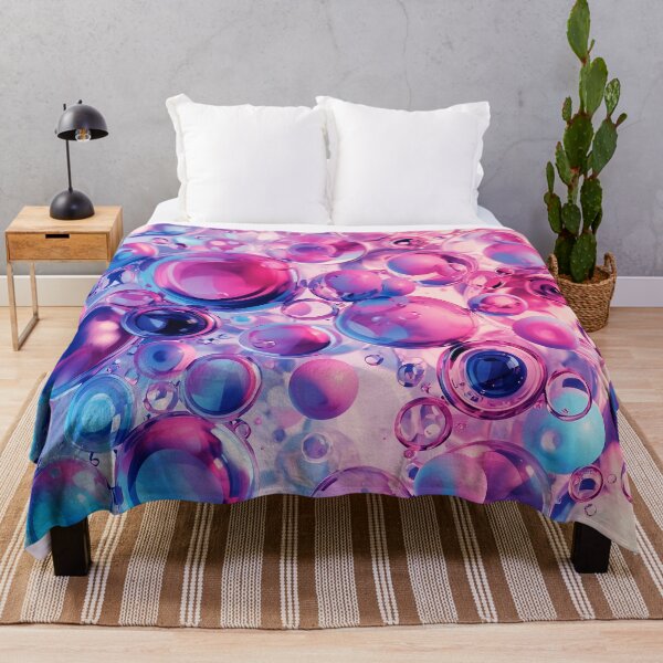 Item preview, Pink & Blue Crystal Bubbles – Dreamy Colorful Abstract Pattern designed and sold by IMuDesigner.