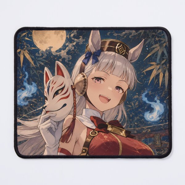 Item preview, Gold Ship Uma Musume Kitsune Moon Blue Flame Mystery designed and sold by mildaclairmo.