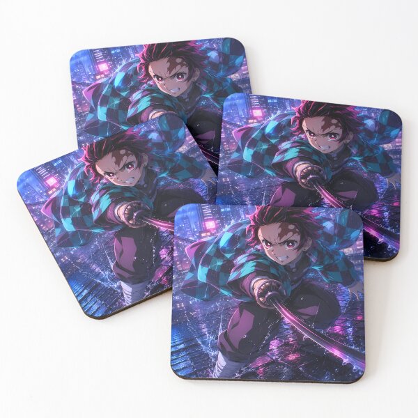 Item preview, Tanjiro Kamado Demon Slayer Neon Rain Sprint designed and sold by BrianRayan.
