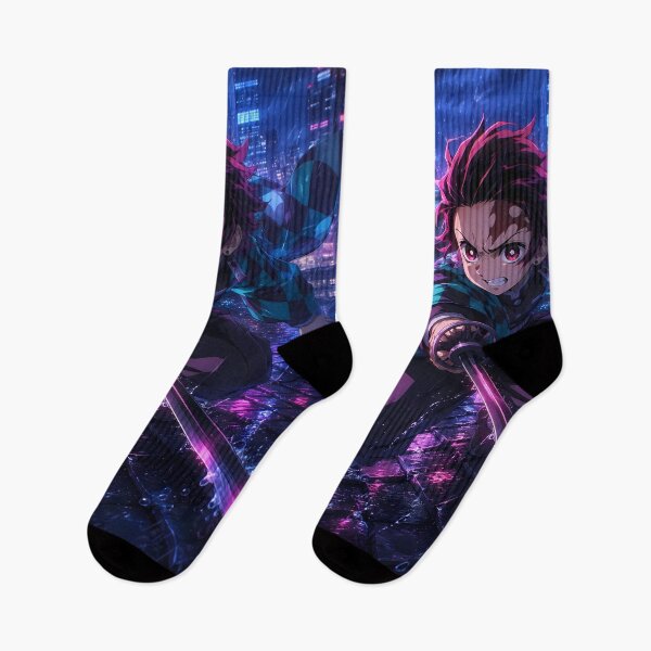 Item preview, Tanjiro Kamado Demon Slayer Neon Rain Sprint designed and sold by BrianRayan.
