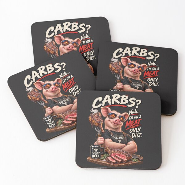 Item preview, CARBS NAH I'M ON A MEAT ONLY DIET designed and sold by CarnivoreGifts.