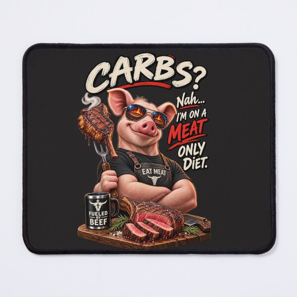 Item preview, CARBS NAH I'M ON A MEAT ONLY DIET designed and sold by CarnivoreGifts.