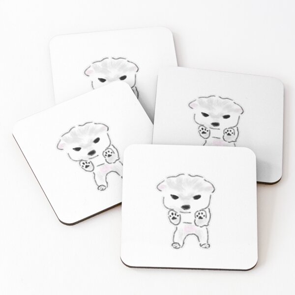 Item preview, Cute White Puppy Standing Up designed and sold by raun.draw.