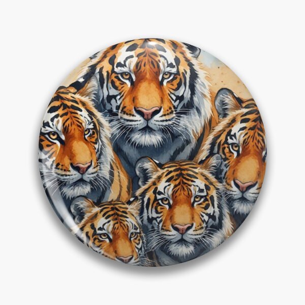 Item preview, Bengal Tigers Watercolor Portrait designed and sold by Pioneer Spirit Market.