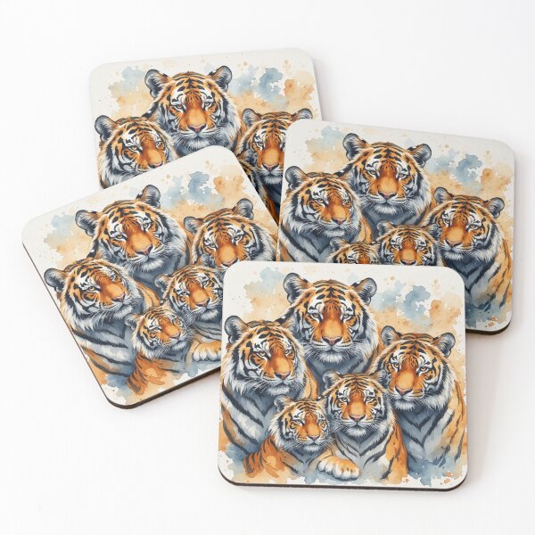 Item preview, Bengal Tigers Watercolor Portrait designed and sold by Pioneer Spirit Market.