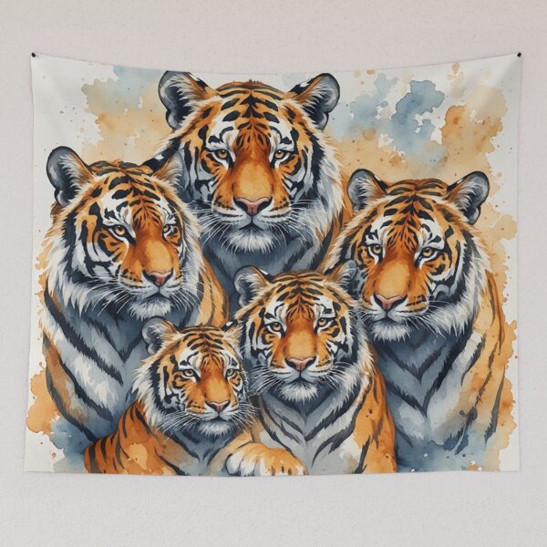 Item preview, Bengal Tigers Watercolor Portrait designed and sold by Pioneer Spirit Market.