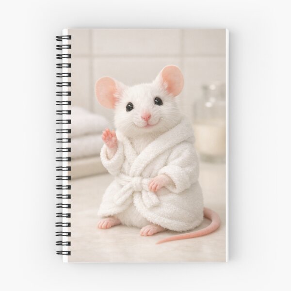 Item preview, Cozy Bathrobe White Fancy Mouse designed and sold by Sillytoe.
