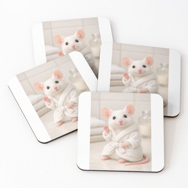 Item preview, Cozy Bathrobe White Fancy Mouse designed and sold by Sillytoe.
