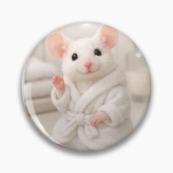 Item preview, Cozy Bathrobe White Fancy Mouse designed and sold by Sillytoe.