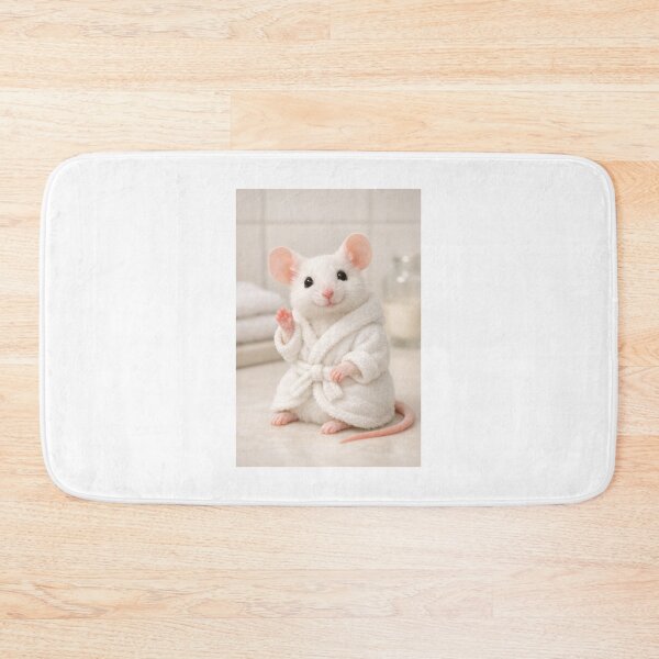 Item preview, Cozy Bathrobe White Fancy Mouse designed and sold by Sillytoe.