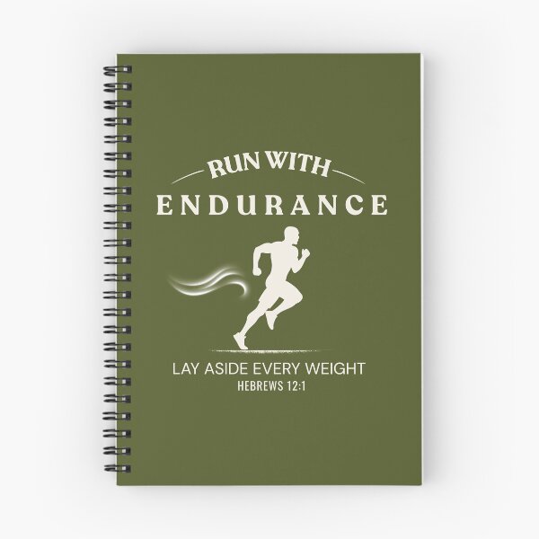 Item preview, Run With Endurance | Hebrews 12:1 | Christian Runner Gift | Lay Aside Every Weight | Christian Fitness Apparel designed and sold by HooptownRV.