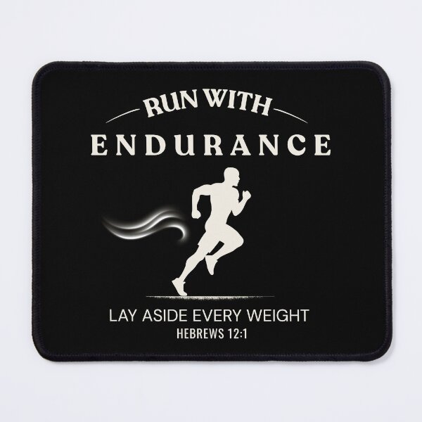 Item preview, Run With Endurance | Hebrews 12:1 | Christian Runner Gift | Lay Aside Every Weight | Christian Fitness Apparel designed and sold by HooptownRV.