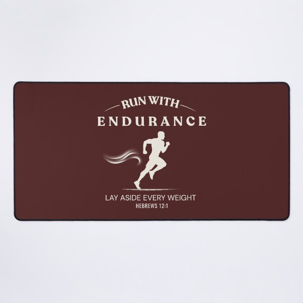 Item preview, Run With Endurance | Hebrews 12:1 | Christian Runner Gift | Lay Aside Every Weight | Christian Fitness Apparel designed and sold by HooptownRV.