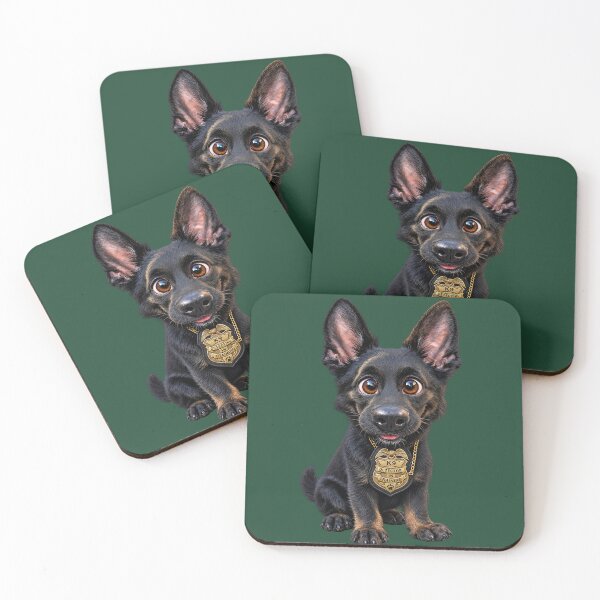 Item preview, Rookie Police Detective in Training K9 Big Eared Pup designed and sold by RescueHeart10.