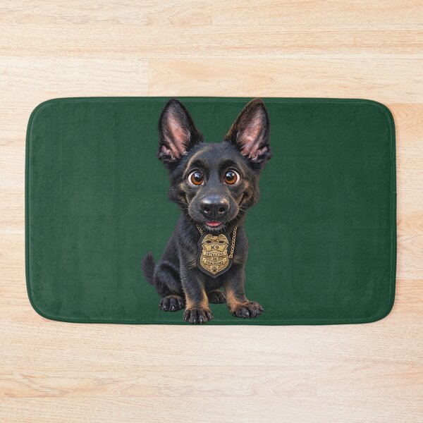 Item preview, Rookie Police Detective in Training K9 Big Eared Pup designed and sold by RescueHeart10.