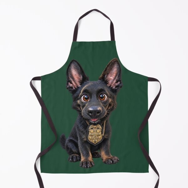 Item preview, Rookie Police Detective in Training K9 Big Eared Pup designed and sold by RescueHeart10.