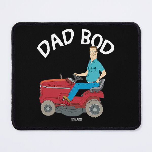 Item preview, Middle Aged Man Riding Red Lawn Mower designed and sold by RashadsMarket.
