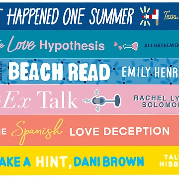Artwork thumbnail, Romcom Book Stack Pattern by jamierachelz